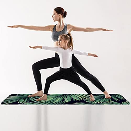 Mat de ioga extra espessa de 6 mm, padrão de planta tropical Imprimir impressão ecológica TPE TECMATS MATS PILATES COM ioga, treino,