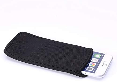 Coldre de celular de couro junli universal neoprene capa de bolsa à prova de choque compatível com smartphone, compatível