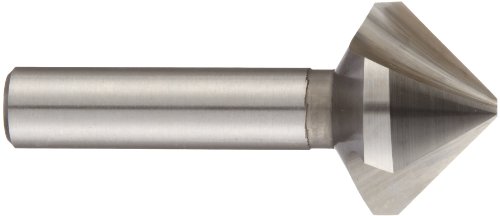 MAGAFOR 431 Série Cobalt Aço de aço único Rocalista, acabamento não revestido, 3 flautas, 90 graus, haste redonda, 0,197
