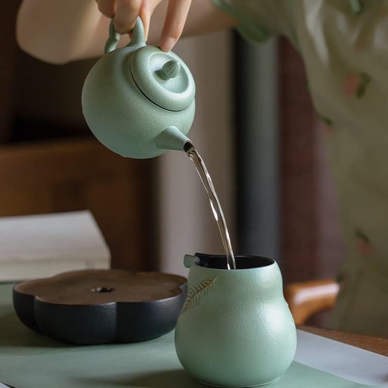 BEAPOTS Home Business Party Cerâmica Kung Fu Conjunto de chá em estilo chinês Caixa de presente de chá de chá chinês