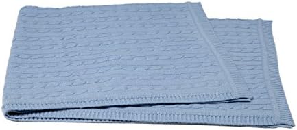A&R Cashmere BA-CB100BLU, Blue Blend Blend Knit Baby Clanta, 36 x 36