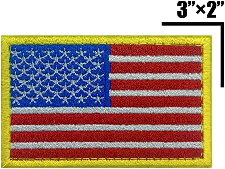 2PCS American Flag Patch, 5mlggoods EUA Patch, Patriot Tactical USA Military Exército Uniforme emblemas, com gancho e loop