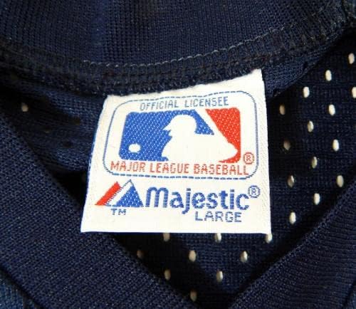 1983-90 California Angels Game Blank emitiu Blue Jersey Batting Practice L 695 - Jogo usou camisas MLB