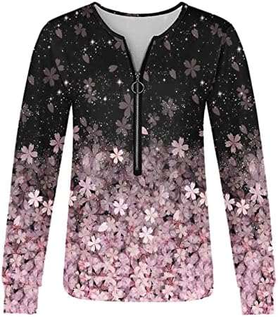 Ginásio rosa esportes casacos adolescente menina punho de manga longa de panorama spandex flor de cerejeira solta roupas molhas