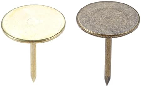10-100pcs estofados unhas de cabeça redonda plana de metal pushpins bronze antigo/ouro 15x19mm Vinta Tacks Stud Jewelry Box Sofá Decor