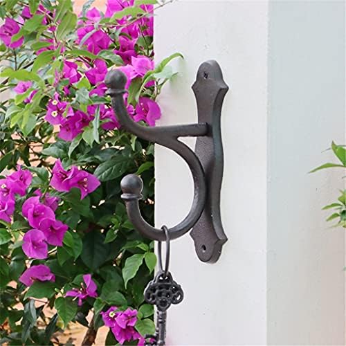 Zlbyb estilo europeu Retro Ferro fundido de ferro forjado gancho de gancho de gancho decorativo decoração de parede