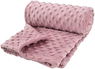 Milagre Minky Fleece Bobet para meninas Ultra Gross Gross Pink Baby Throe Double Side Doutted Doted Racking 30 x 40 Baby Minky