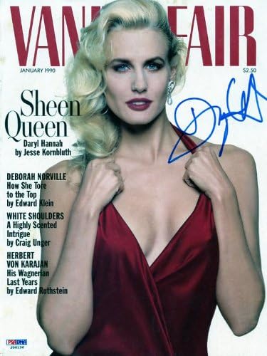 Daryl Hannah Authentic assinado a capa da revista Vanity Fair PSA/DNA J00136