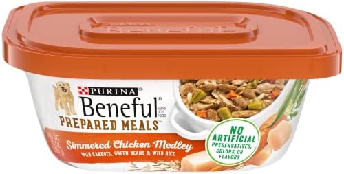 Purina benfunda de alimentos para cães úmidos de alta proteína com molho, refeições preparadas medley de frango cozido