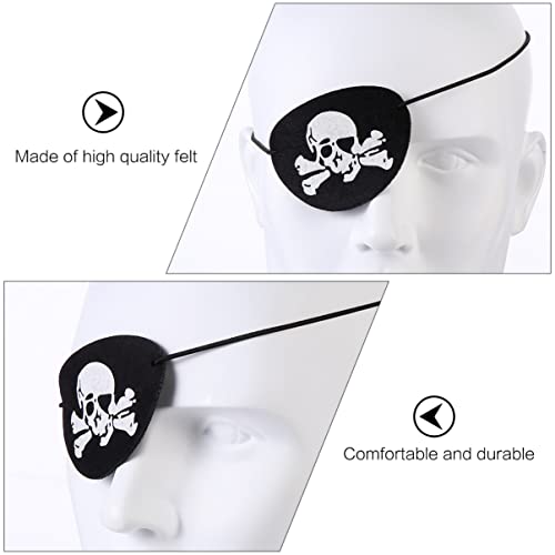 Fantasia de pirata kesyoo 10pcs Halloween pirata olho de olho de olho único capitão capitão pirata capa de pirata festas
