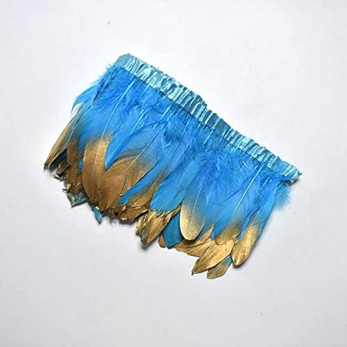 Wholesale15-20cm Gold prateado ganso penas de ganso acabamentos fitas franjas Feather for Craftsceling de penas de penas de