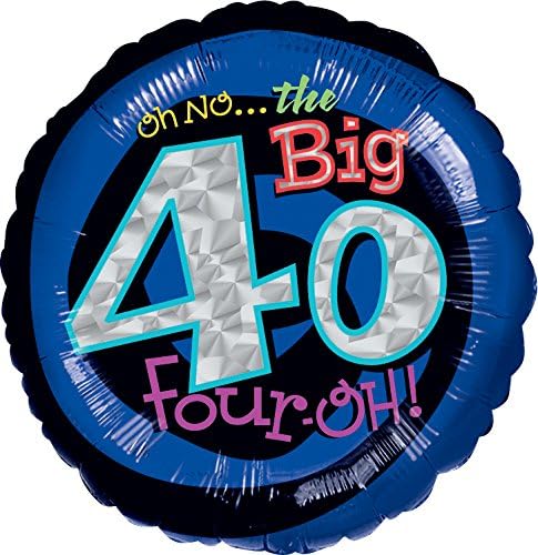 Anagram International OH Não, aniversário 40 FOIL BALOON, 18 , multicolor