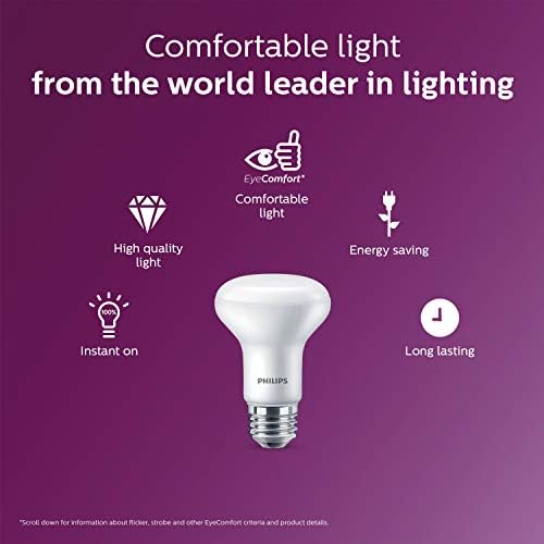 Philips LED lâmpada R20 não minimizável: 450 lúmen, 5000-Kelvin, 5 watts, base E26, luz do dia, 6-pacote