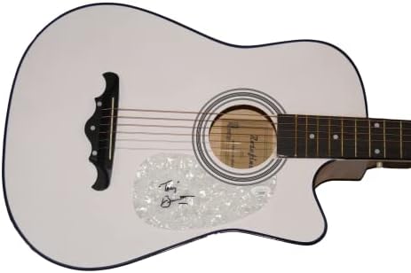 Tony Bennett assinou o Autograph Tampe Tweles Acoustic Guitar W/James Spence Authentication JSA Coa - Croone lendário, por