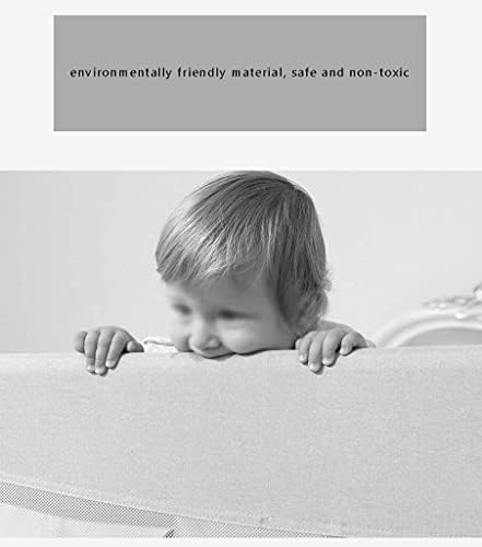 Protetor ferroviário de cama para bebês doinneckry, pára -choques de camas de malha respirável portátil para crianças