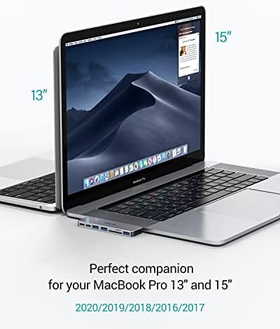 MacBook Pro/Air M1 Acessórios USB, adaptador MacBook com porta PD Thunderbolt 3 100W, porta USB C, 3 portas USB 3.0, leitor de cartão