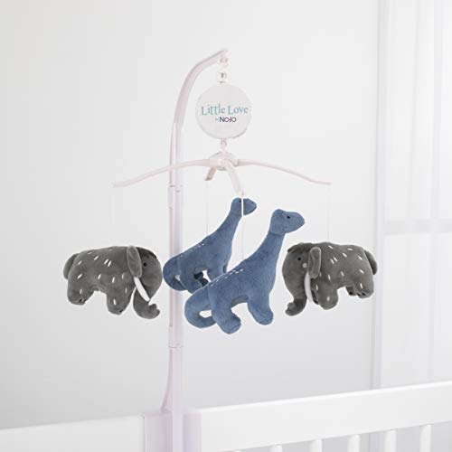 Little Love by Nojo Modern Roaming - Mammoth Woolly e Dinosaurs Blue and Grey Musical Mobile