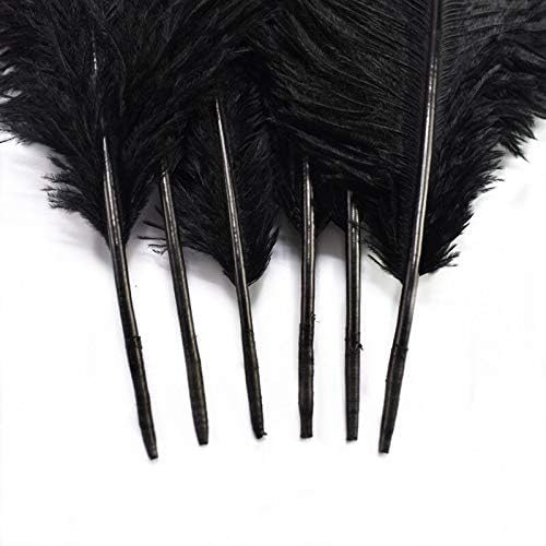 10pcs 15-70cm Feathers Black Plumes Plumes Diy Grandes penas de casamentos para decorações de artesanato - Zamihalaa