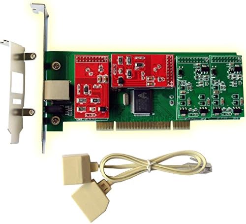 Cartão FXO Card FXS com 2 portas FXO+2 FXS, com perfil baixo para 2U, suporta FreePBX, Issabel, AsteriskNow, conector PCI