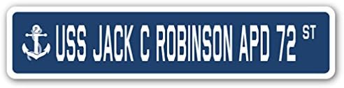 USS Jack C Robinson APD 72 Sign da rua US NAVIA NAVIA VETEMENEMENO DE VEVERENCH
