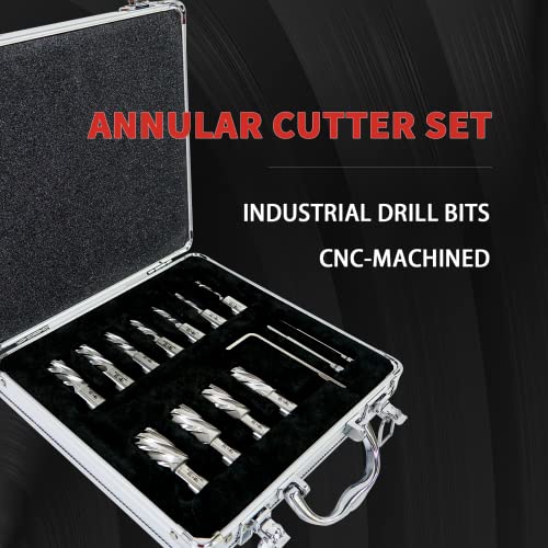 Cutter anular Conjunto 13 PCs por S&F Stead & Fast, Cutting Depth 1 , Cutting Diâmetro 7/16 a 1-1/16 polegada, kit