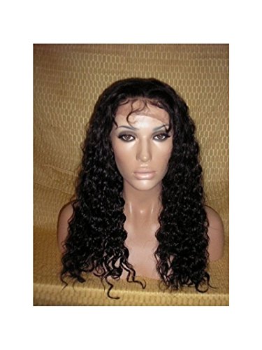 Perucas de cabelo humano preto de 24 pretas Afro Wigs Full Lace Virgin Remy Remy Human Human Human Curly Color 1