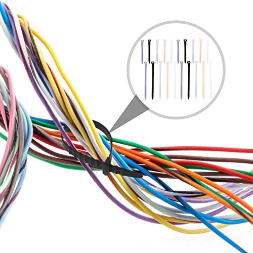 TOFFICU 40PCS Silicone Cable Ties Organizador de borracha Tiras de borracha Gerenciamento de cabos Ties divisoros