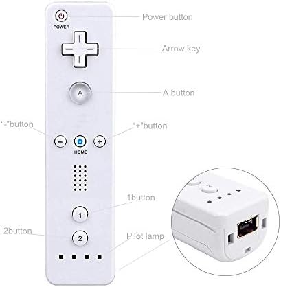 Zotain 2 Packs Wii Remote Controller Compatível com Nintendo Wii & Wii U, com caixa de silicone e pulseira