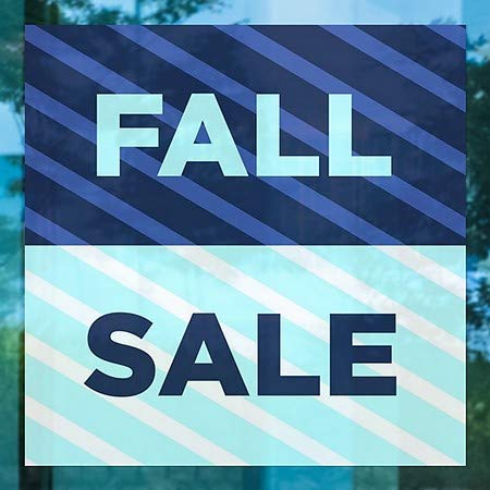 CGSignLab | Janela de venda de outono -outono -Blue Janela se apega | 5 x5