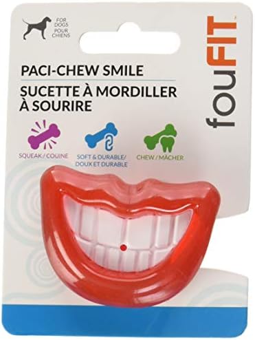 Foufit Paci-Chew Dog Chew Toy, 2,6 x 1,85, sorriso