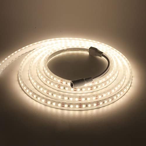 Luz de tira LED xunata, luz de corda de led de 4500k White LED de silicone ao ar livre SMD 2835 LED, DC24V 1,64ft Super