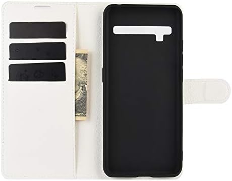 TCL 10 Pro Case, Bling Leather Filo Slots Flip Flip Protective Case de telefone e cinta de pescoço [Kickstand] [Slots de Cartão] [Fechamento