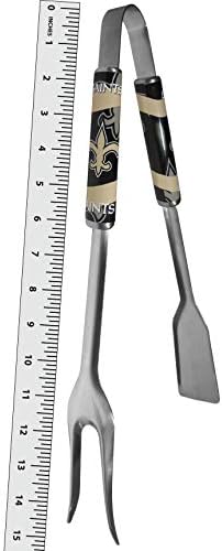 Siskiyou Sports NFL New Orleans Saints Unisex 3 em 1 ferramenta de churrasco e abridor de garrafas, cores de equipe, tamanho único