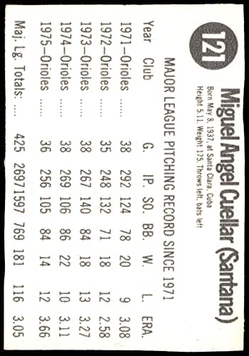 1976 Hostess 121 Mike Cuellar Baltimore Orioles