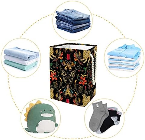 Cestas de lavanderia à prova d'água com alças para roupas sujas cestas de fantasia gatos de fogobirds cesto de armazenamento de lavanderia