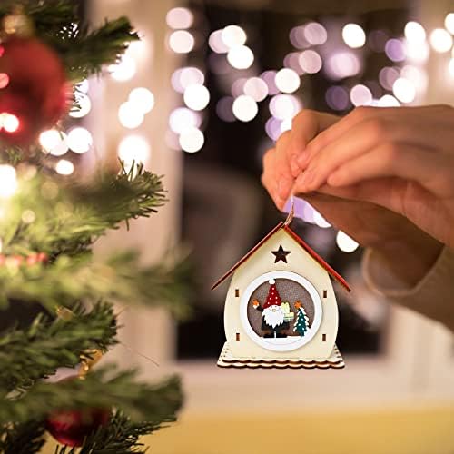 Ovos decorativos Árvore de Natal Decorativa Ornamentos pendurados com luzes Pingentes de Artes e Crafts de Artes e Artesas