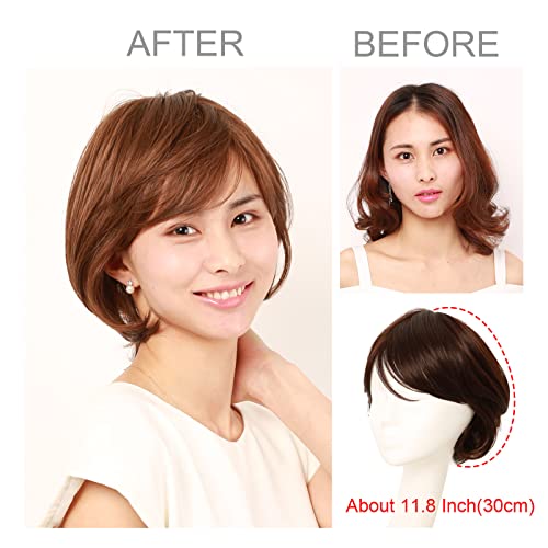 Igennki curta peruca casual com franja para mulheres asiáticas