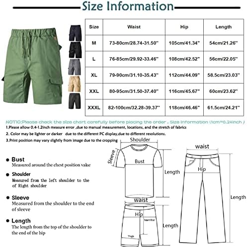 Shorts de carga masculina, shorts de carga casual de cordão casual de moda casual de cor sólida de cor sólida