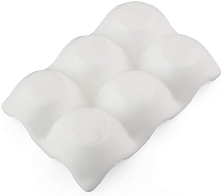Suporte de ovo de cerâmica 6 xícaras de porcelana bandeja de ovos de cozinha restaurante de cozinha armazenamento de