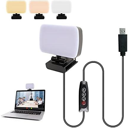 Luz de vídeo LED com 3 modos de luz para maquiagem para iluminação de videoconferência que trabalha em trabalho portátil para transmissão