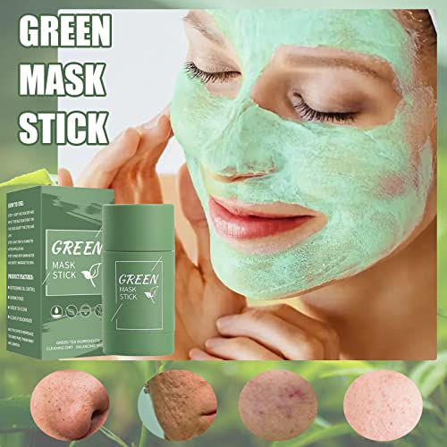 Aevlon Green Tea Mask Stick para rosto, limpeza de poros profundos, hidratação, iluminação da pele ， adequada para todos os tipos