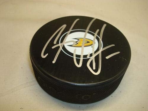 Antoine Vermette assinou a Anaheim Ducks Hockey Puck autografado 1A - Pucks autografados da NHL