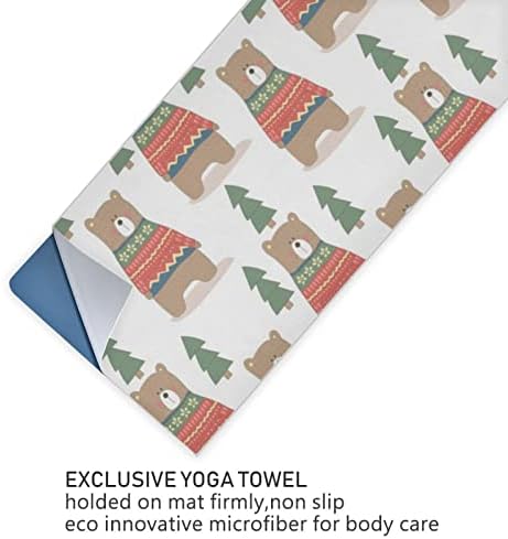 Aunhenstern Yoga Blanket de Natal-Funny-Bear Tootes Yoga Mat Toalha