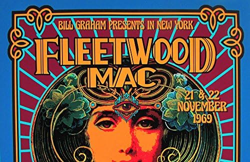 Fleetwood Mac Tribute Poster New Original Artist Edition Hand assinado David Byrd Inclui CoA