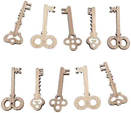 Valiclud decoracionas para salas de casa 50pcs Natal key de madeira ornamento de madeira -chave formas de madeira