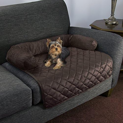 Petmaker Furniture Protector Pet Cober com BOLSTER - BROWN - 30X30.5, Pequeno
