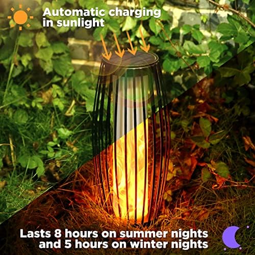 Vetwins Solar Lanterns Outdoor, luzes de jardim LED à prova d'água, luzes de luzes decorativas internas e externas,