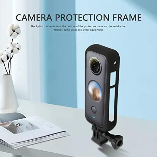 Gaiola de câmera Ashata para insta360 um x2, abalando a moldura de proteção da câmera resistente e gaiola de proteção contra a câmera