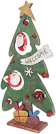 Nolitoy 3 PCS Desktop, decoração de férias de adorno Hanging Festival Props Jingle Jingle Farthouse Party Tree Santa Projeto Christmas