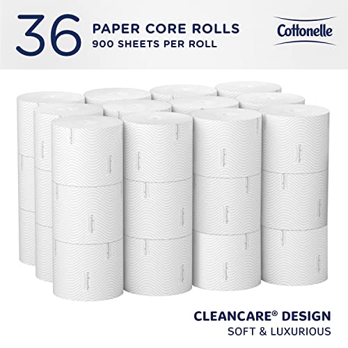Papel higiênico padrão de alta capacidade de papel Cottonelle®, com design de limpeza de limpeza, 2 camadas, branco,
